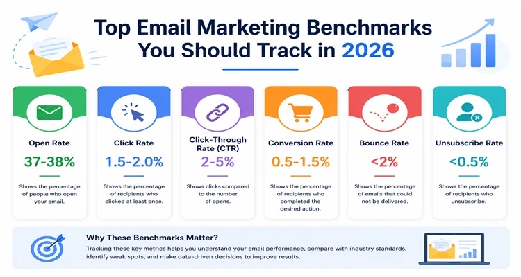 Top Email Marketing Benchmarks You Should Track in 2026